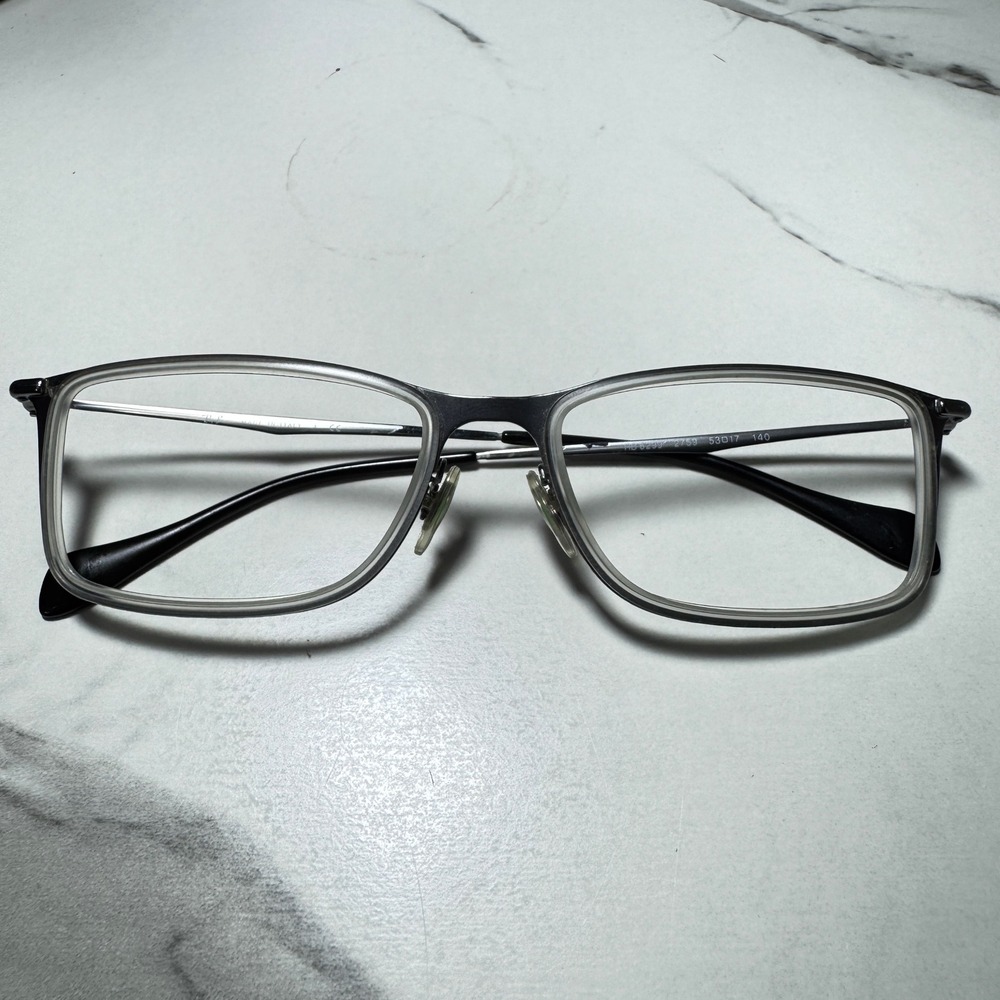 Ray-Ban RB 6299 2759 Gunmetal Clear Rectangular Eyeglasses Frames 53-17-140